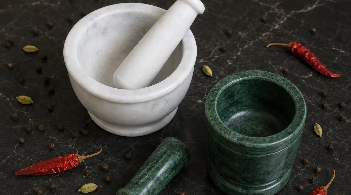 Marble Mortar and Pestle — Why Every Indian Kitchen Needs One
