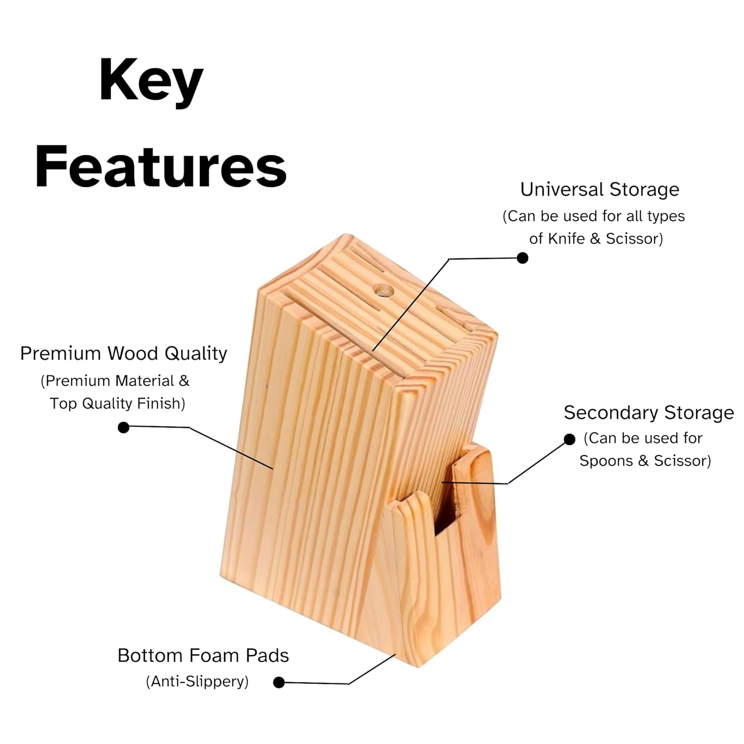 NIVA_Pine Wood Knife Holder