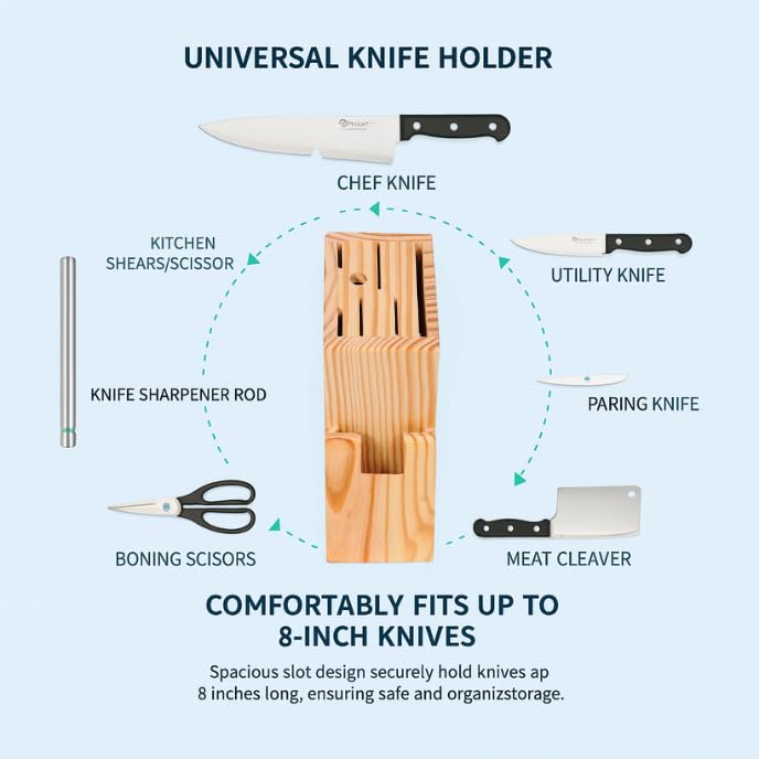NIVA_Pine Wood Knife Holder