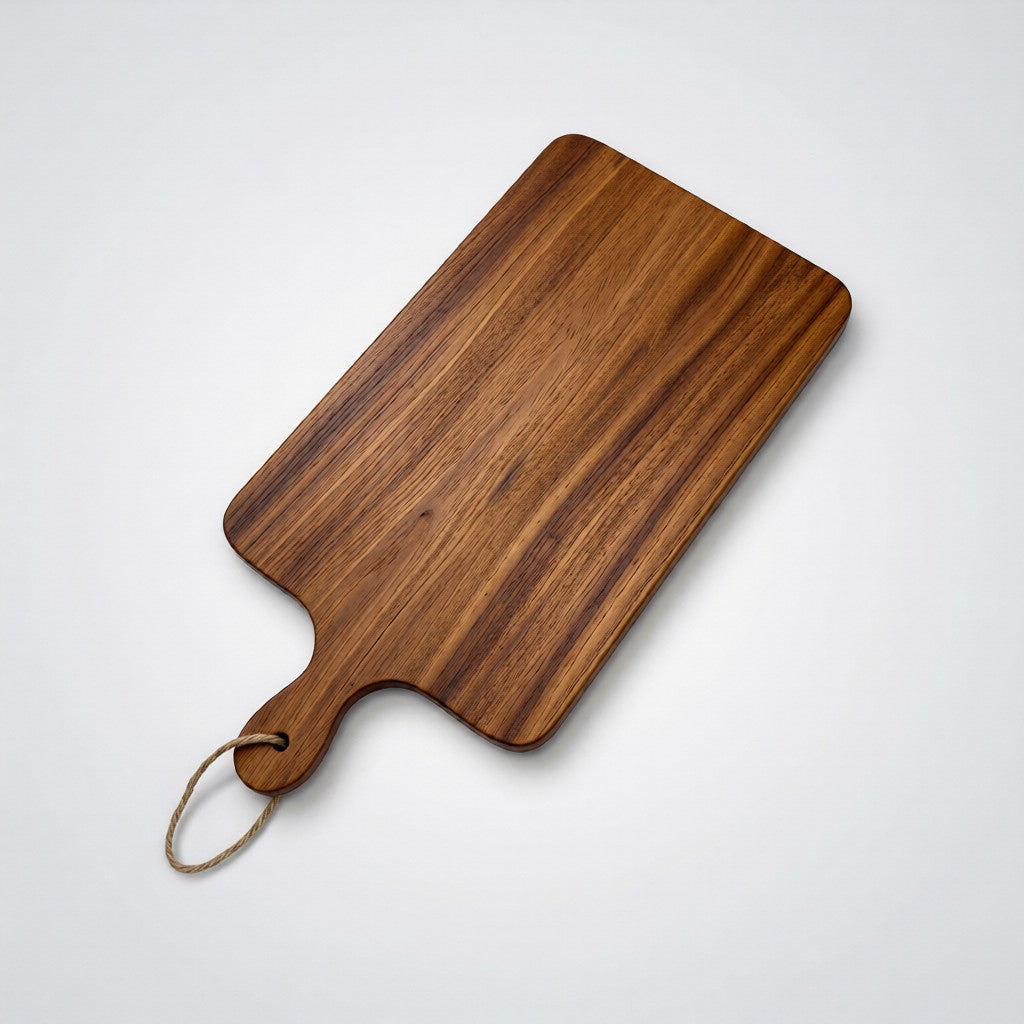 NIVA_Mahogany Wooden Chopping Board with Middle Handle
