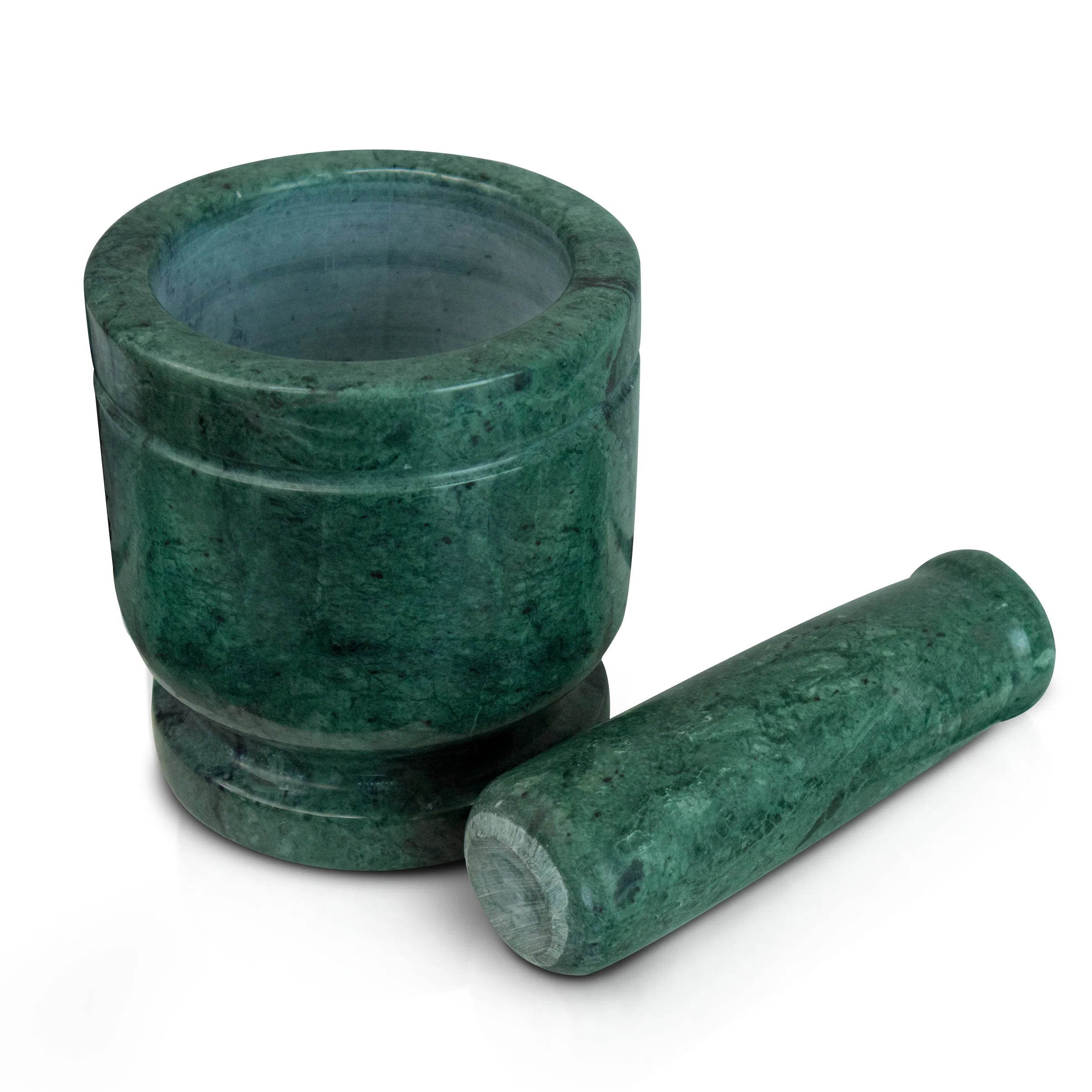NIVA_Green Marble Mortar & Pestle 4' inch