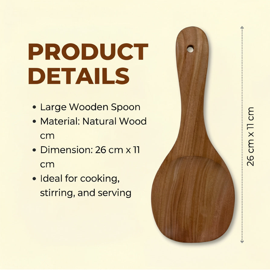 NIVA_Rice Serving Spoon/Spatula (Large)-Mahogany Wood