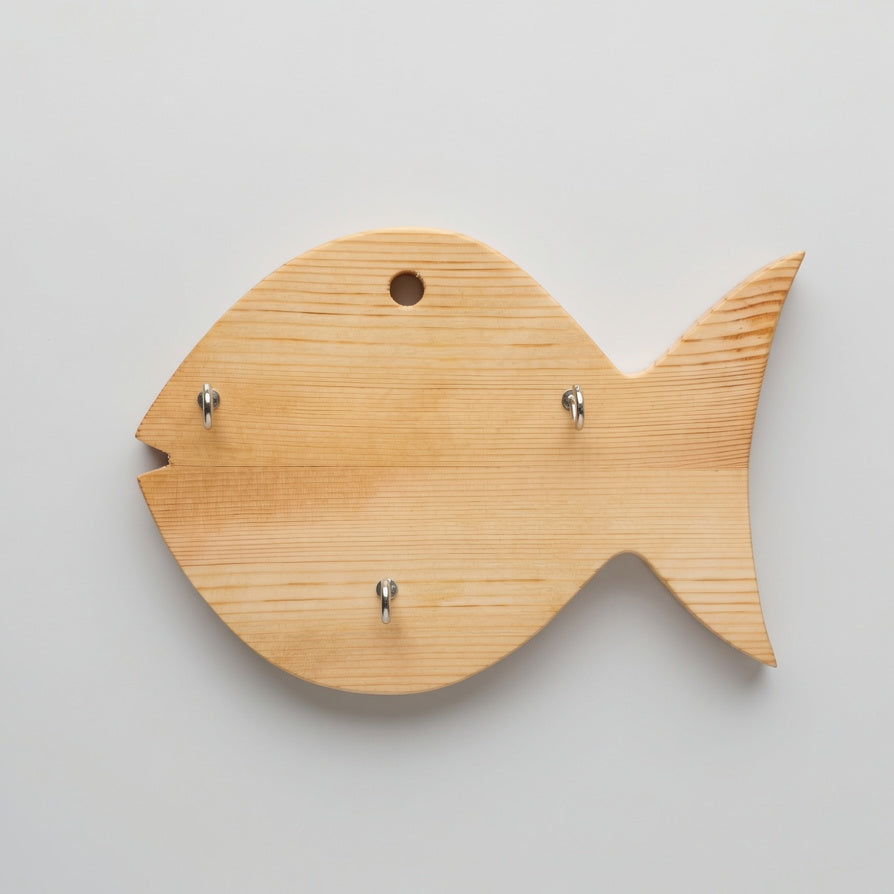 NIVA_Fish Key Holder - Pine Wood