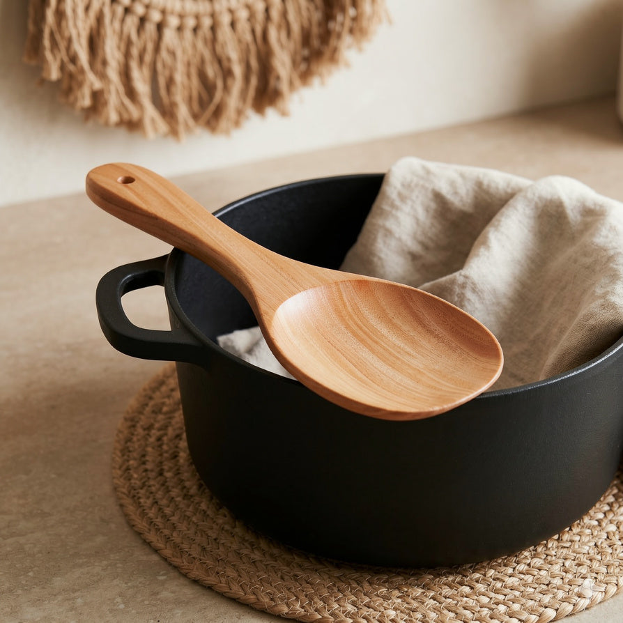 NIVA_Rice Serving Spoon/Spatula (Large)-Mahogany Wood