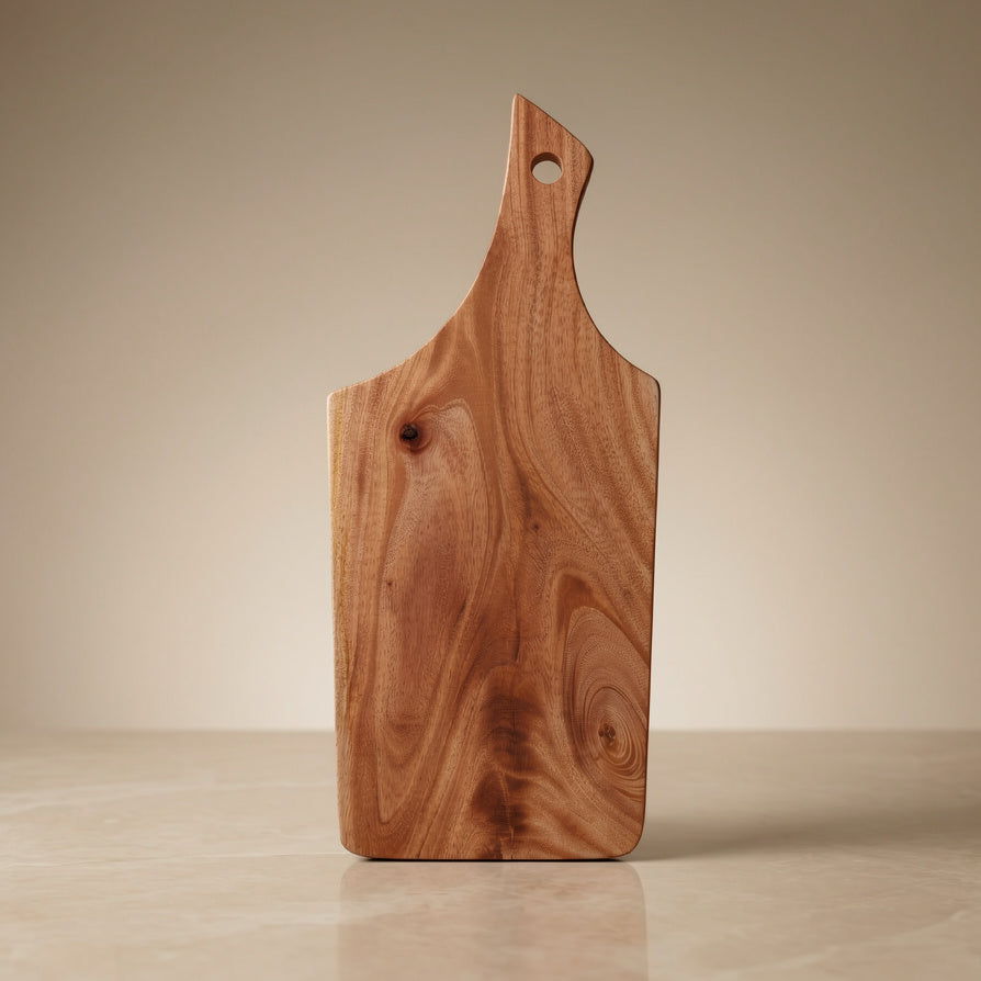 NIVA_Side Handle Chopping Board-Mahogany Wood