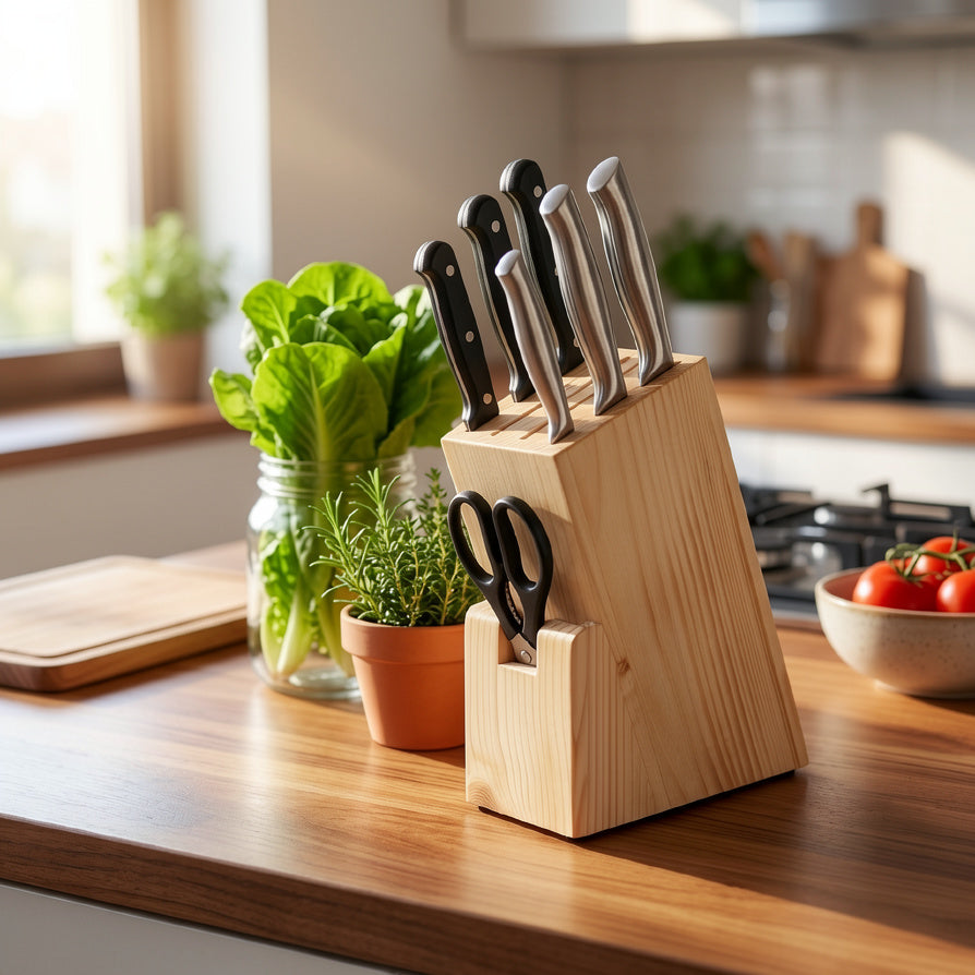 NIVA_Pine Wood Knife Holder