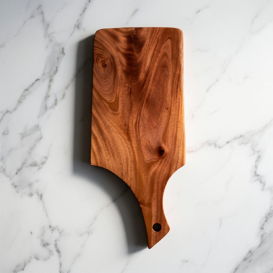 NIVA_Side Handle Chopping Board-Mahogany Wood