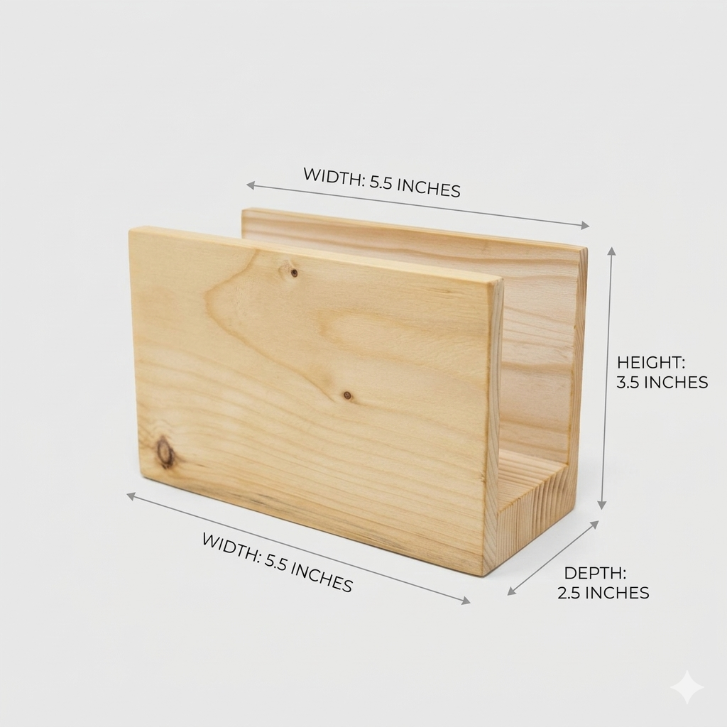 NIVA_Pine Wood Tissue Paper Holder