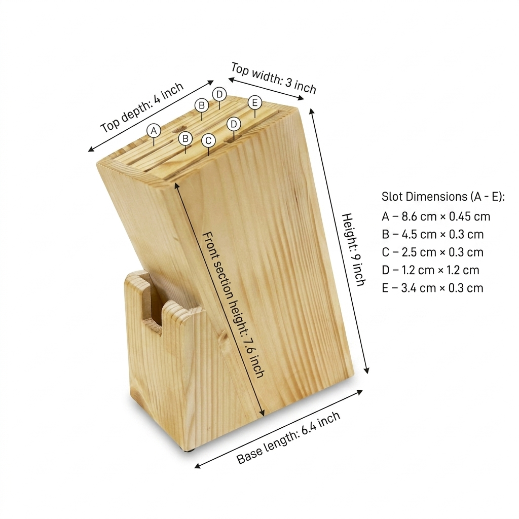 NIVA_Pine Wood Knife Holder