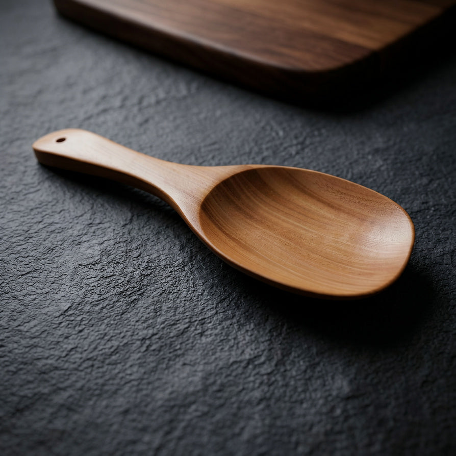 NIVA_Rice Serving Spoon/Spatula (Large)-Mahogany Wood