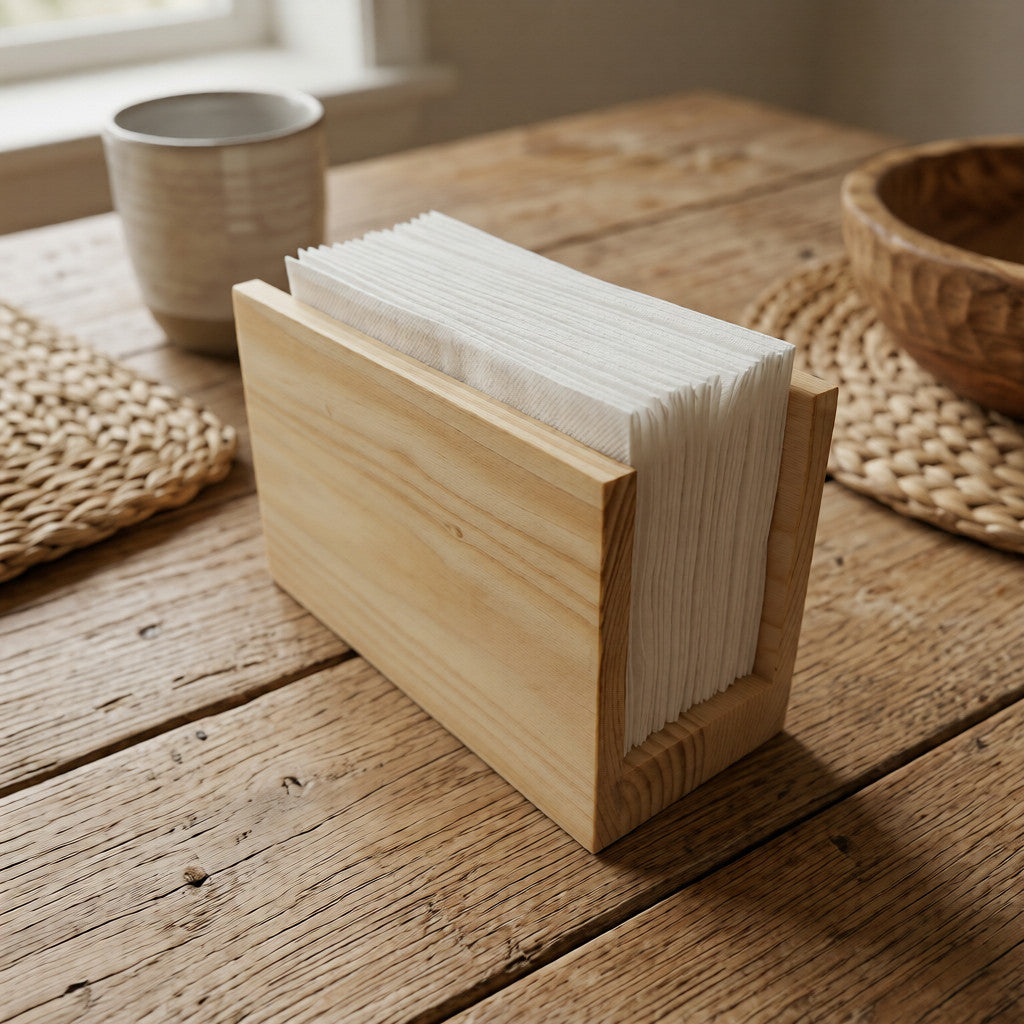 NIVA_Pine Wood Tissue Paper Holder