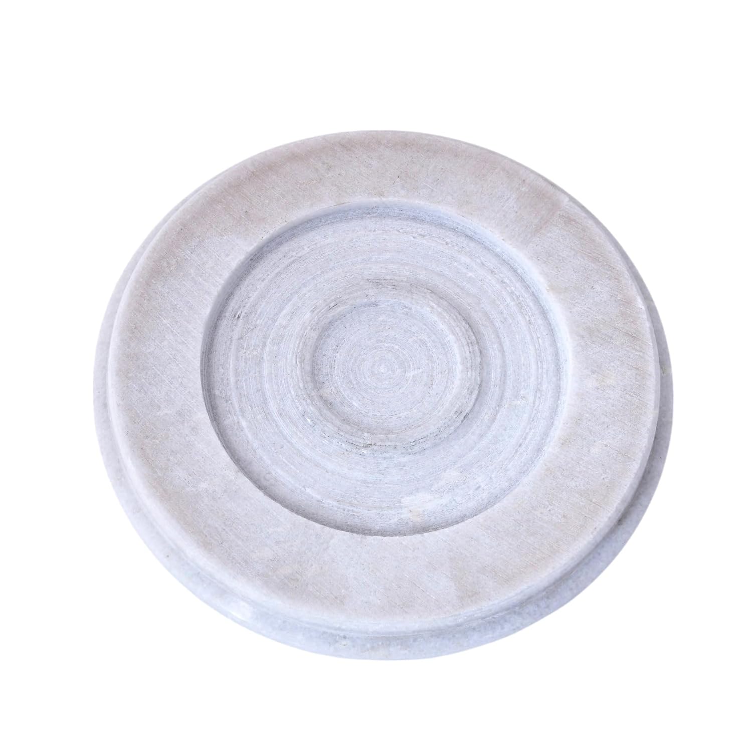 NIVA_White Marble Chakla & Wooden Belan Set